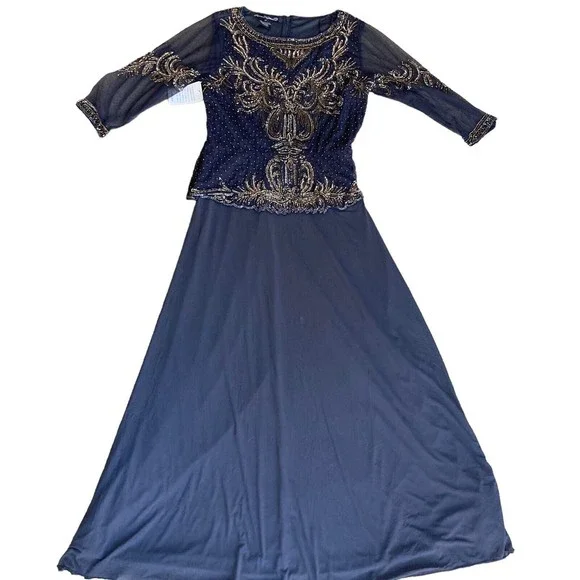 Pisarro Nights | Dresses | Pisarro Nights Size Beaded Mesh Gown Formal Dress Blue Long Sleeve Nwt Flaw | Poshmark Pisarro Nights | Dresses | Pisarro Nights Size Beaded Mesh Gown Formal Dress Blue Long Sleeve Nwt Flaw | Poshmark